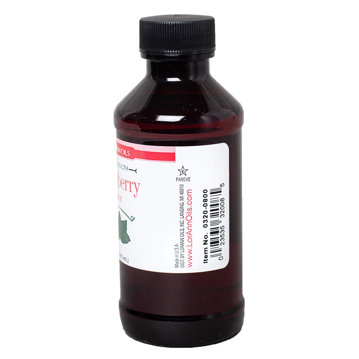 LorAnn Oils Strawberry SS Flavor bottle pour, easy measurement for precise candy making.