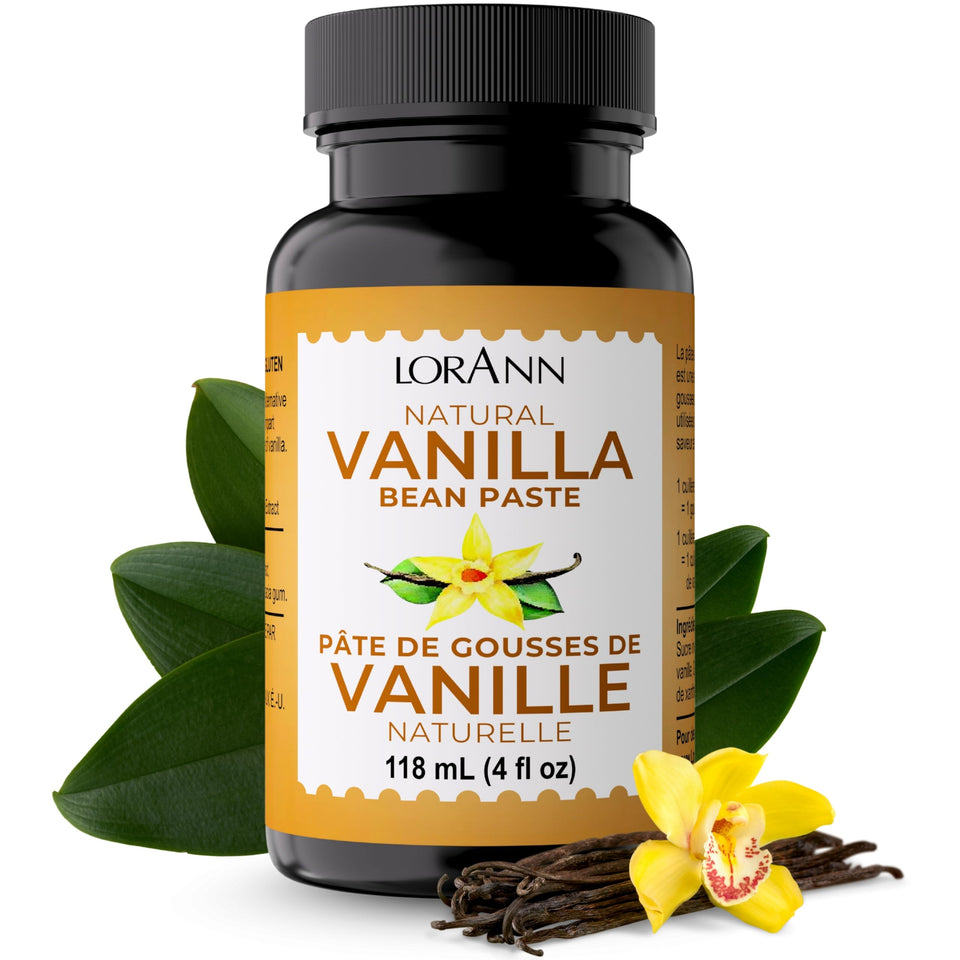 LorAnn Vanilla Bean Paste bottle pour for rich baking flavor