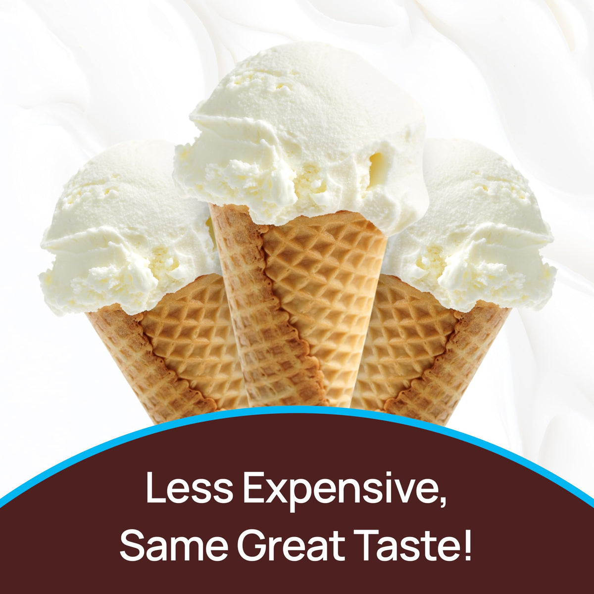 Frosting swirls show rich vanilla flavor without discoloration.