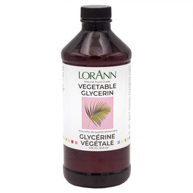 LorAnn Oils vegetable glycerine bottle, 16 oz, ideal for moisture retention in recipes.