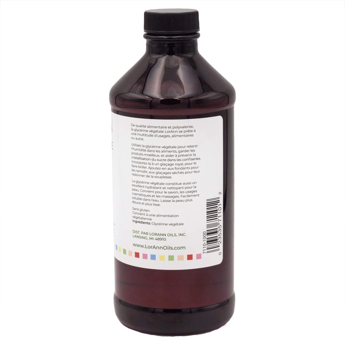 LorAnn vegetable glycerine closeup showing a clear, glossy liquid for icing and candy work.