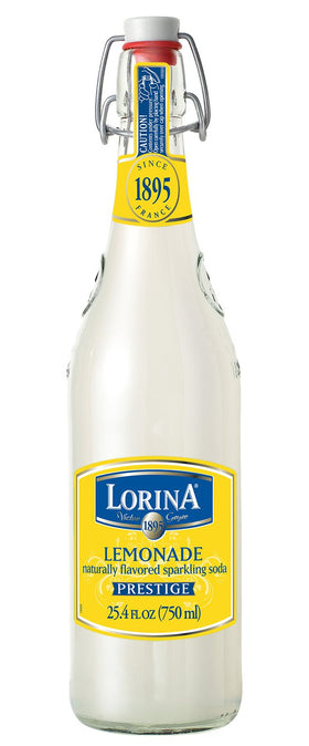 Lorina Sparkling Lemonade glass served over ice delivers chilled citrus refreshment