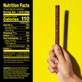 Lorissa's Kitchen Smoke Show beef sticks ready-to-eat for travel or lunch.