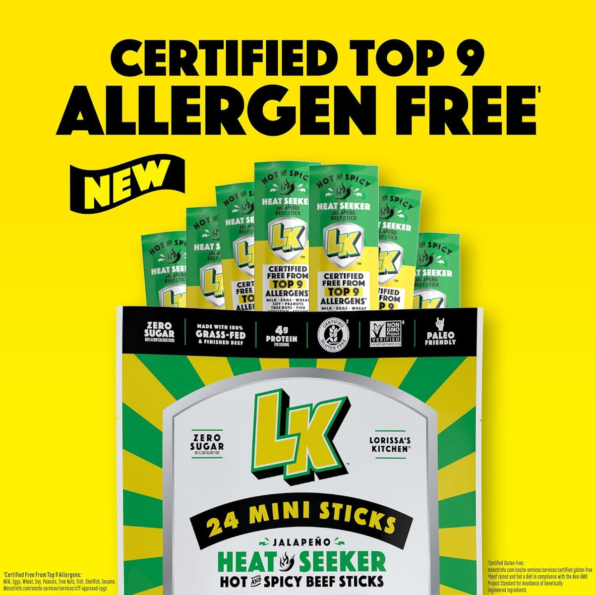 Real ingredients highlighted on Lorissa's Kitchen Heat Seeker label