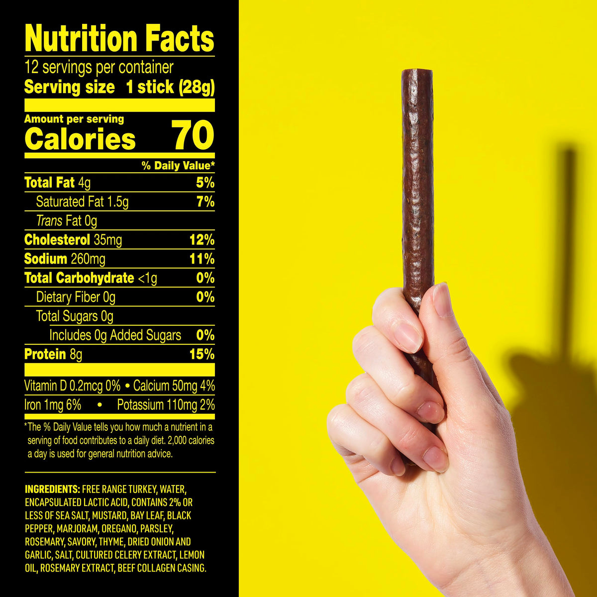 Turkey sticks in a lunchbox for on-the-go protein snack.