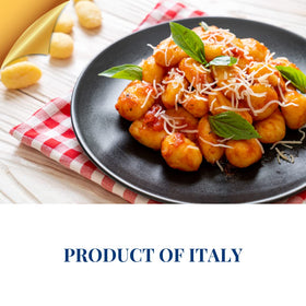 Gnocchi served with sauce on plate for a fast dinner idea.