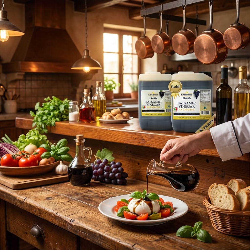 Concentrated must and wine vinegar create a deep, balanced flavor.