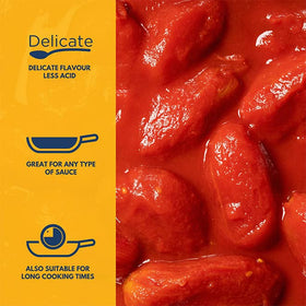 Handpicked and peeled tomatoes from L'Oro Del Sud for bright flavor