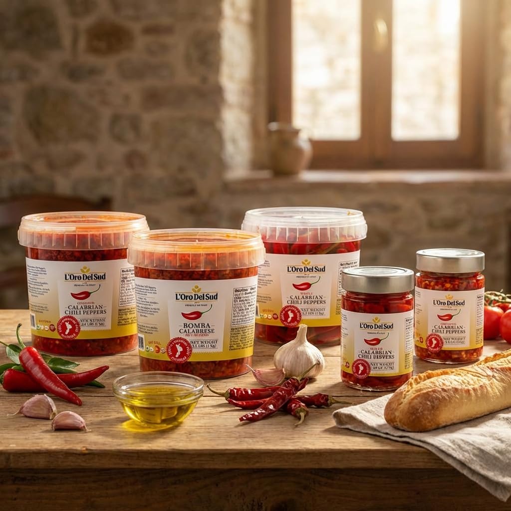 L'Oro Del Sud pasta with chili peppers adding heat and depth.