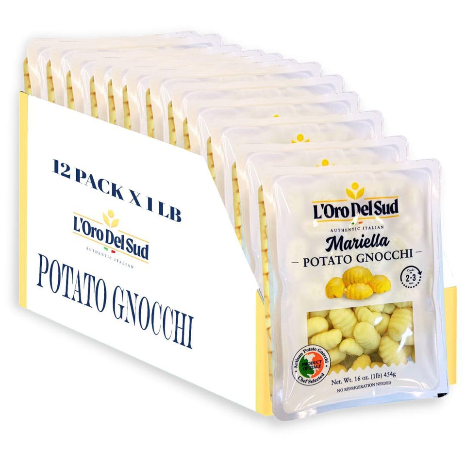 L'Oro Del Sud Mariella gnocchi 12-pack ready for easy weeknight meals.