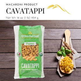Organic and non-GMO ingredients highlight pure pasta quality from L'Oro Del Sud.