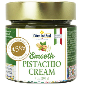 L'Oro Del Sud pistachio-cream-jar with 45% pistachios, ideal as a spread.
