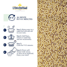 L'Oro Del Sud milling process visual showcasing stone-ground semolina.