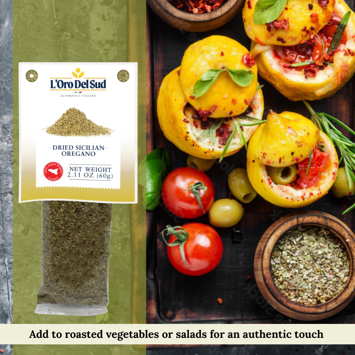L'Oro Del Sud ground oregano leaves deliver intense aroma for sauces