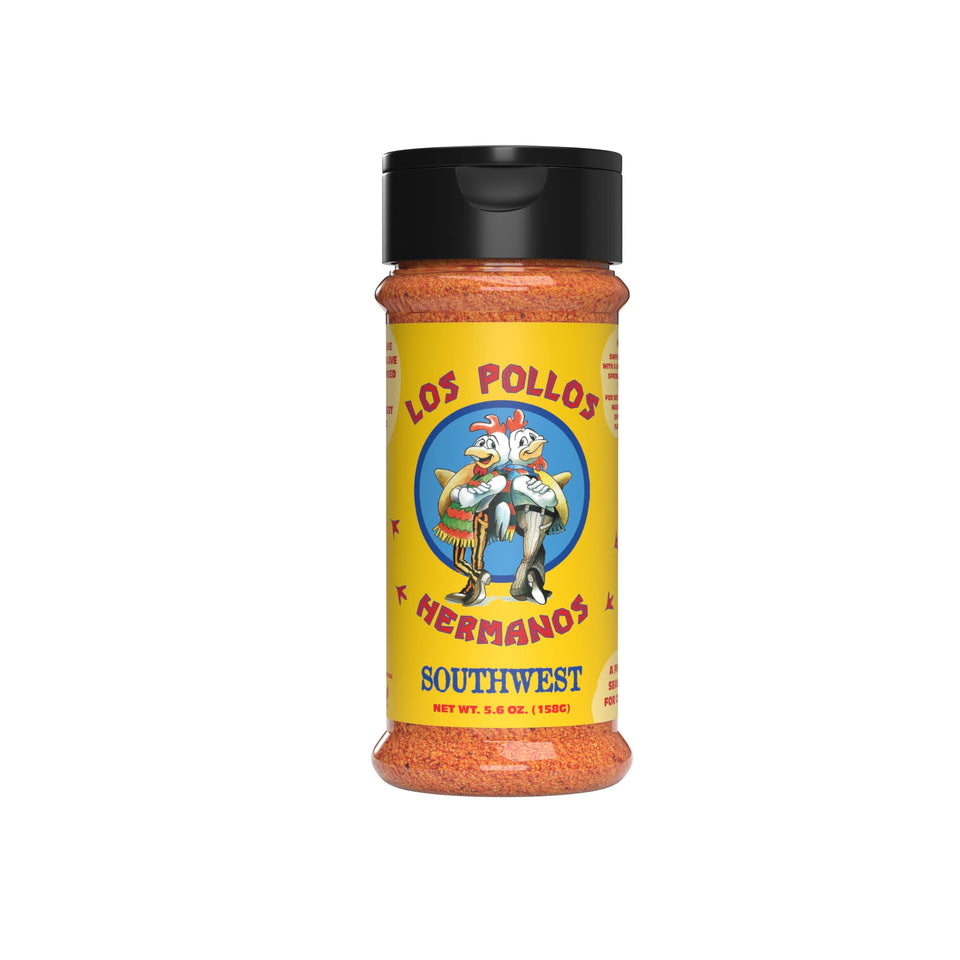 Los Pollos Hermanos Southwest chicken seasoning bottle for grilling.