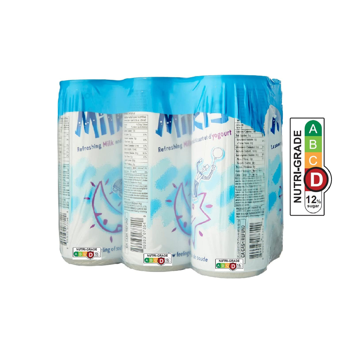 Lotte Milkis Soda bottle in a six-pack, ideal for gatherings and sharing