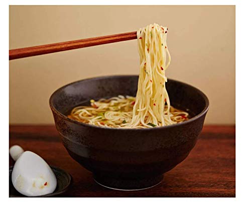 Lotus Brown Rice Ramen cooking scene highlights 4-minute readiness for busy nights.