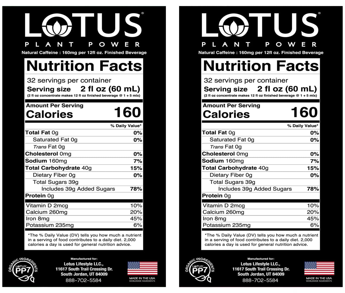 Lotus Energy Concentrate Gold bottle premium blend for enhanced flavor and energy