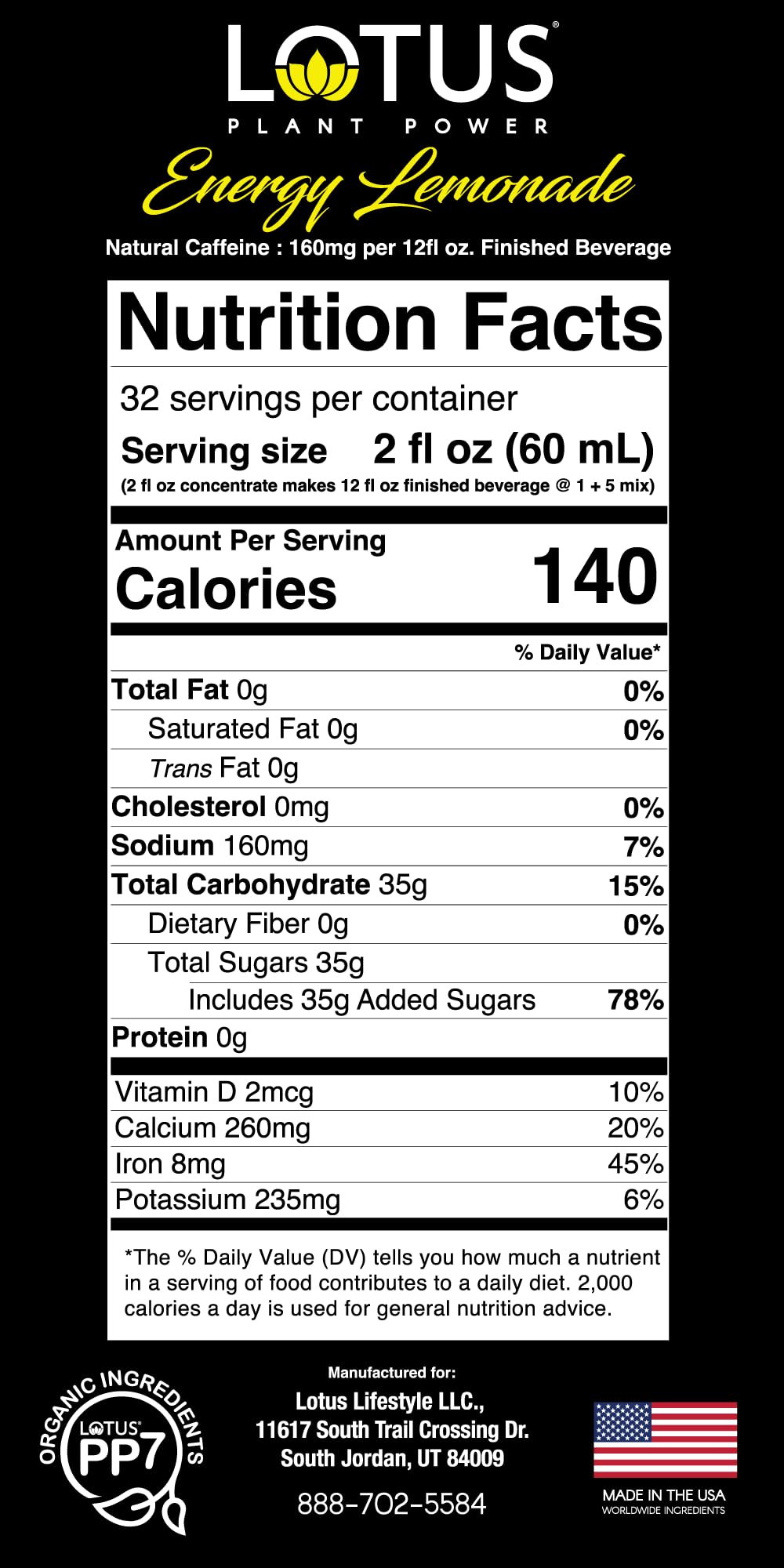 Lotus Energy Lemonade ingredients close-up showing real lemons and botanicals.