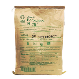 Lotus Foods Forbidden Rice bulk bag, rich nutty aroma, perfect for bowls and sides.