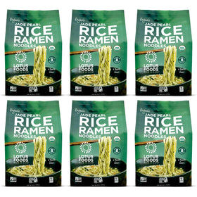 Lotus Foods Jade Pearl Ramen pack image showing convenient gluten free noodles for quick weeknight meals