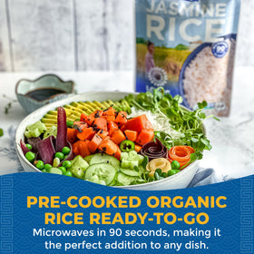 Lotus Foods microwave-ready jasmine rice pouch for quick meals