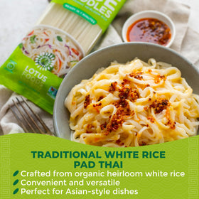 Lotus Foods Pad Thai noodles ready to stir-fry with sauce