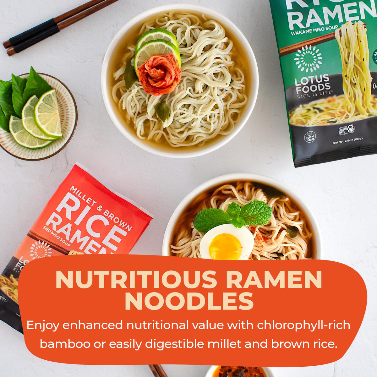A quick-cook Lotus Foods ramen being prepared in a pot.