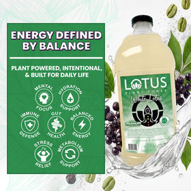 White Lotus Plant Power 64oz concentrate bottle invites mix-at-home energy crafting