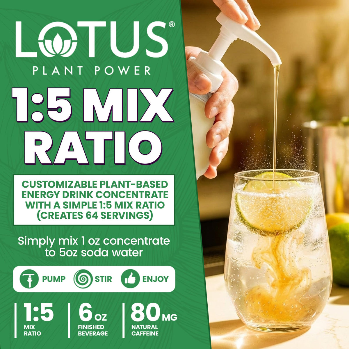 White Lotus Plant Power cafe-style drink mockup suggests premium at-home beverages