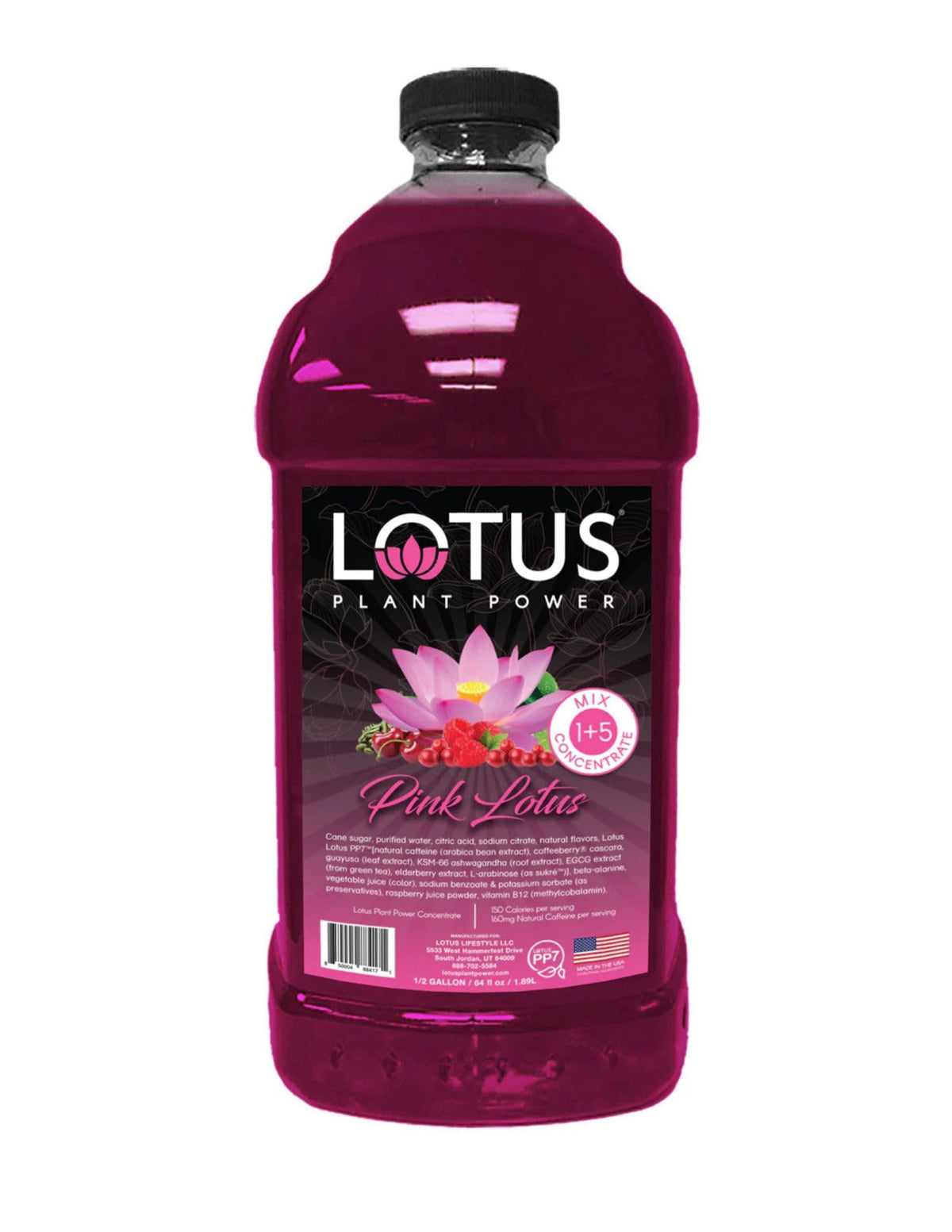 Pink Lotus Plant Power energy concentrate bottle provides convenient daily energy.