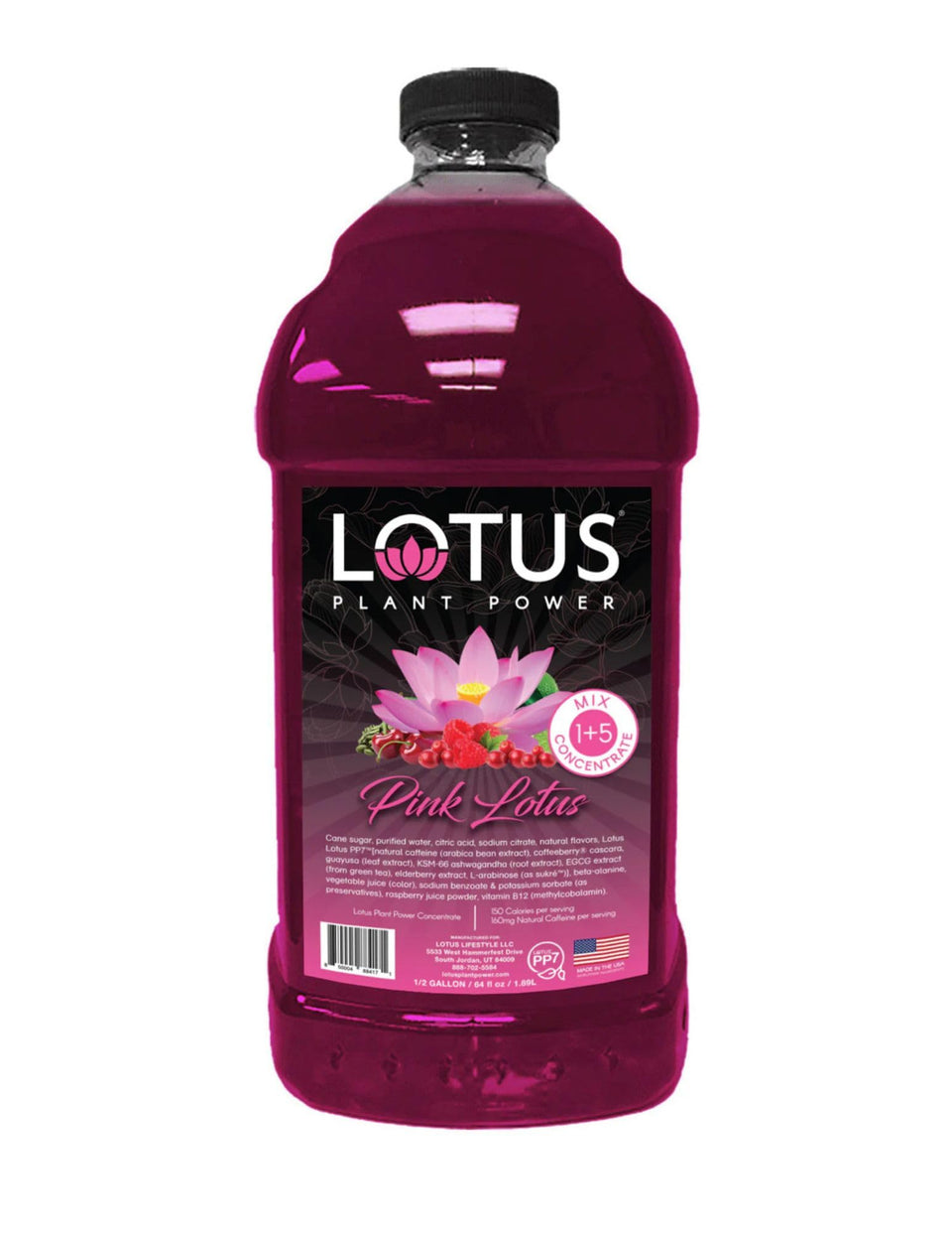 Pink Lotus Plant Power energy concentrate bottle provides convenient daily energy.