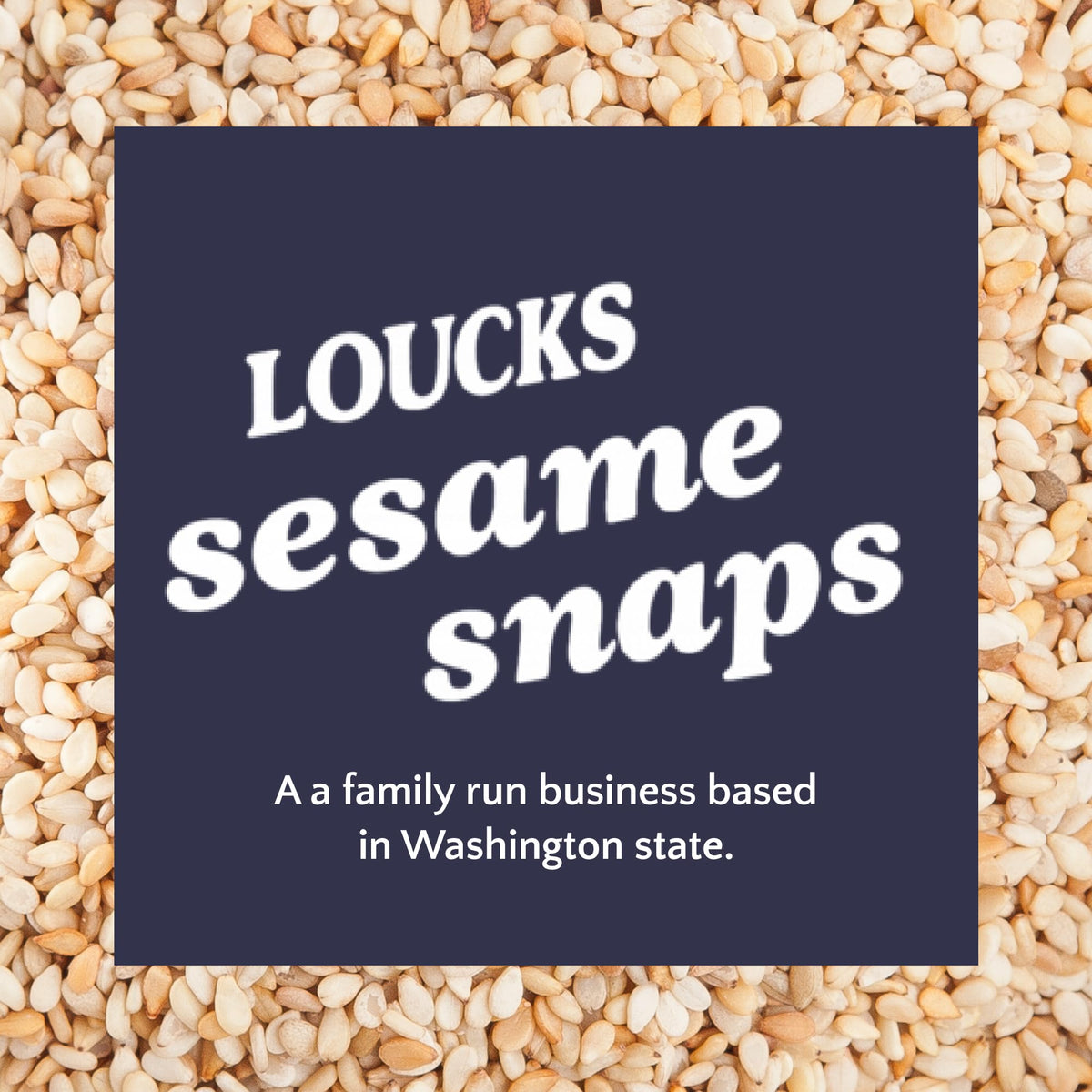 Loucks Original Sesame Snaps long shelf life in sealed wrappers.
