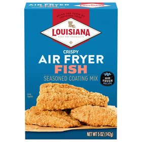 Louisiana Fish Fry air-fry coating mix front view, ready for quick, crispy coatings.