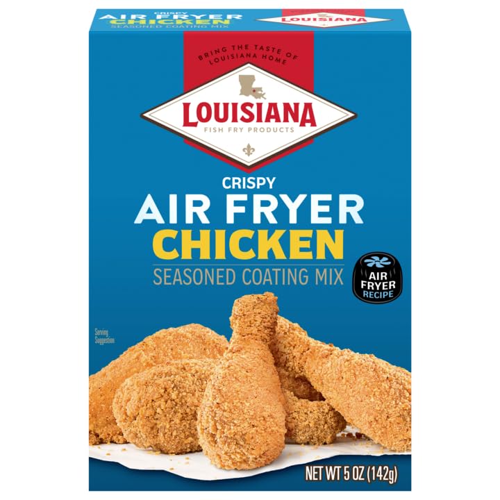 Louisiana Fish Fry Air Fryer Chicken Coating Box 1 for ultra-crisp chicken.