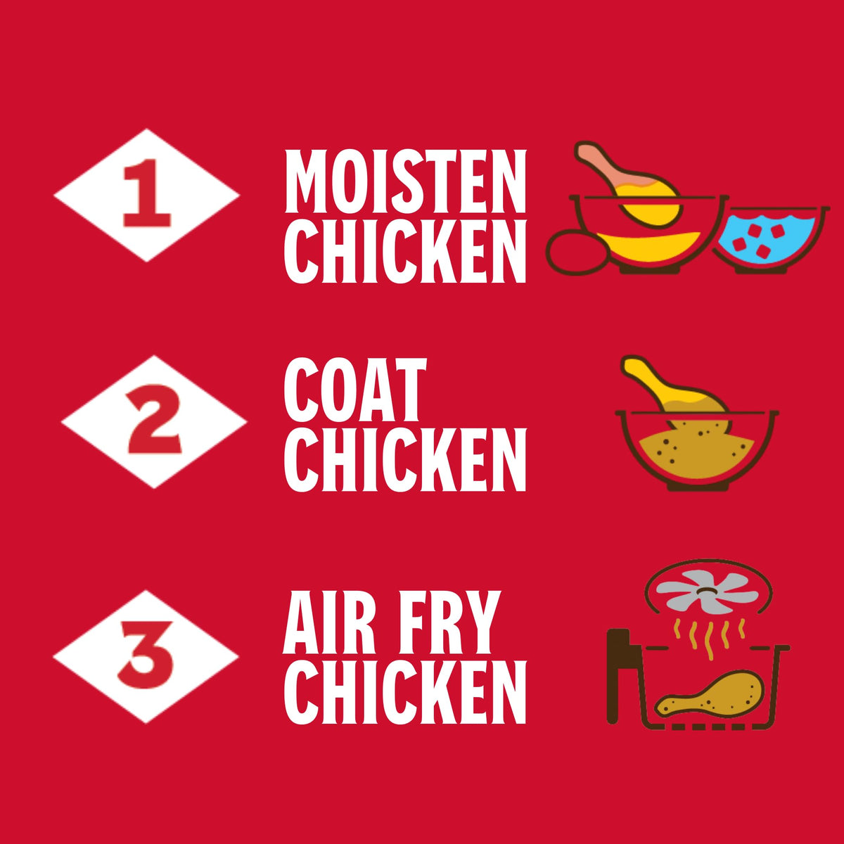 Louisiana Fish Fry Air Fryer Chicken Coating Box 3 ideal for wings and tenders.