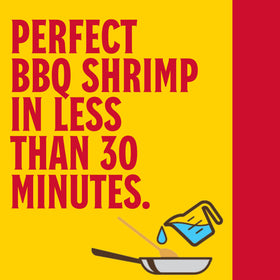 Louisiana Fish Fry BBQ Shrimp Sauce Mix plated shrimp dish