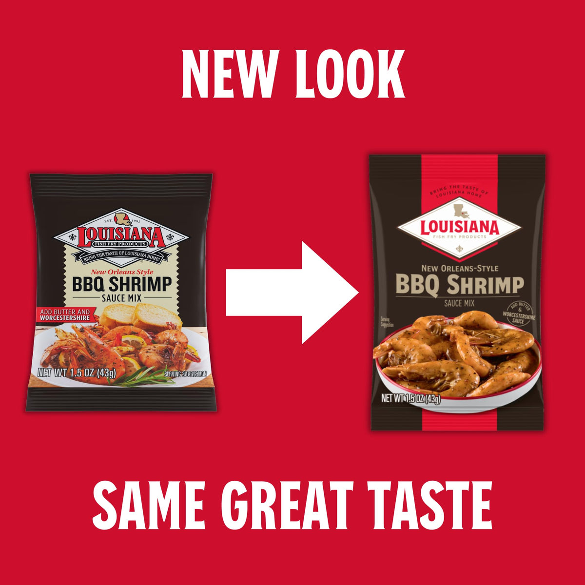 Louisiana Fish Fry BBQ Shrimp Sauce Mix spice blend ready for seafood