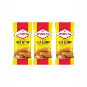 Louisiana Fish Fry Beer Batter Mix 8.5oz bag ready for quick frying with a crisp result