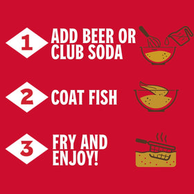 Louisiana Fish Fry Beer Batter Mix coats oysters for a light, golden crust
