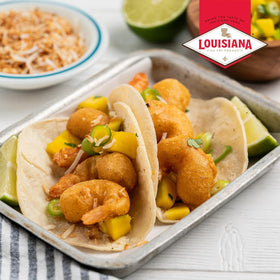 Louisiana Fish Fry Beer Batter Mix yields a glossy, golden crust on fried seafood