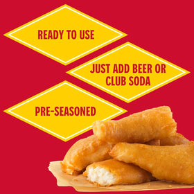 Louisiana Fish Fry Beer Batter Mix designed for beer or club soda wet batter activation