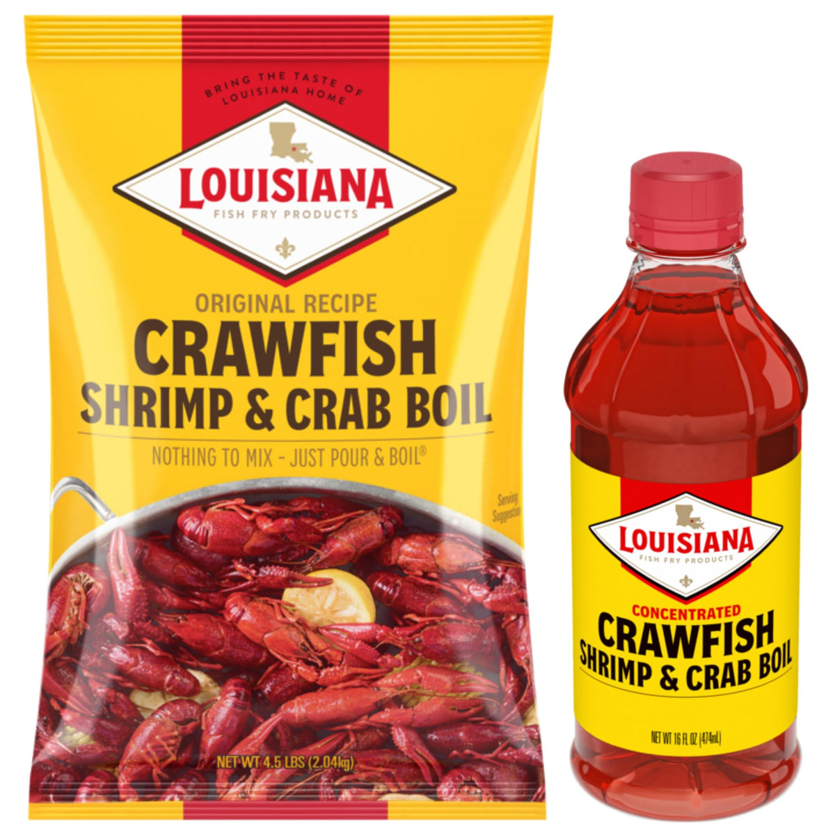 Louisiana Fish Fry boil powder packaging for quick flavorful boils