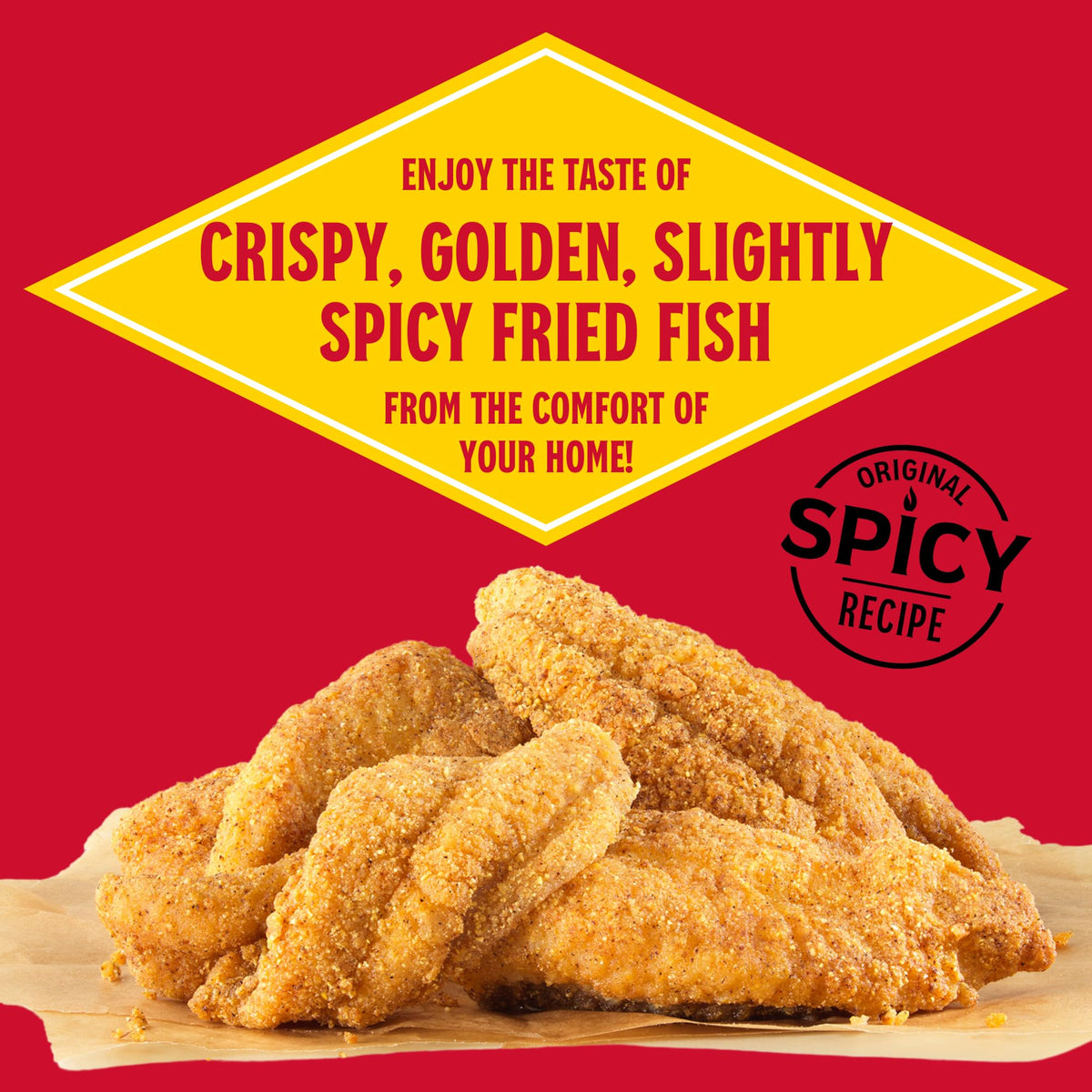 Louisiana Fish Fry Cajun Fry fish prep demonstrates ready-to-use batter for bold seafood flavor.