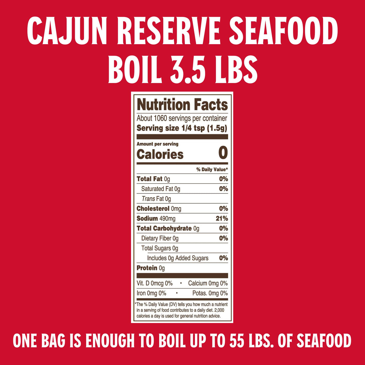 Kitchen setup with Cajun Reserve seasoning used to prepare a seafood boil.