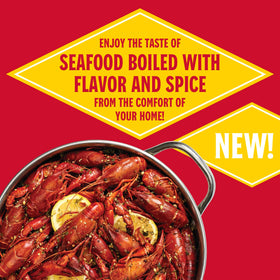 Close-up of spices in Cajun Reserve blend for seafood boils with citrus and herbs.