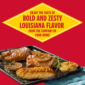 Louisiana Fish Fry Cajun Seasoning on the grill for Cajun kick.