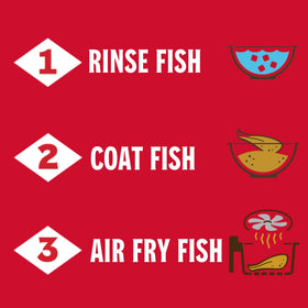 Louisiana Fish Fry coating mix measured in bowl, easy prep for shake-on crusts.