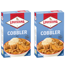 Louisiana Fish Fry Cobbler Mix box for easy family dessert