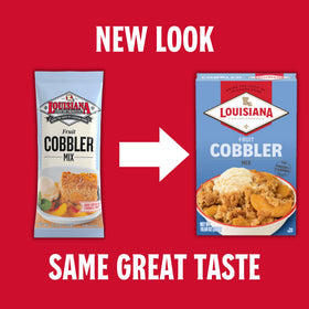 Louisiana Fish Fry Cobbler Mix packaging showing convenient two-pack